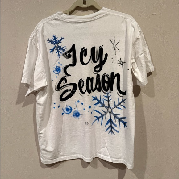 White Saweetie Graphic T-Shirt with Portrait Design - Picture 2 of 3